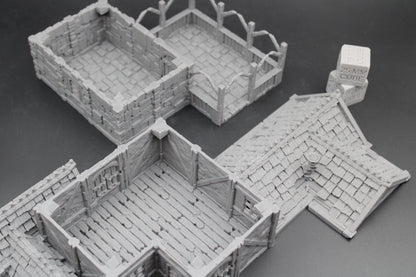 Tabletop Terrain Stone House 7of19 Town City Dnd RPG wargame skirmish 28-32mm