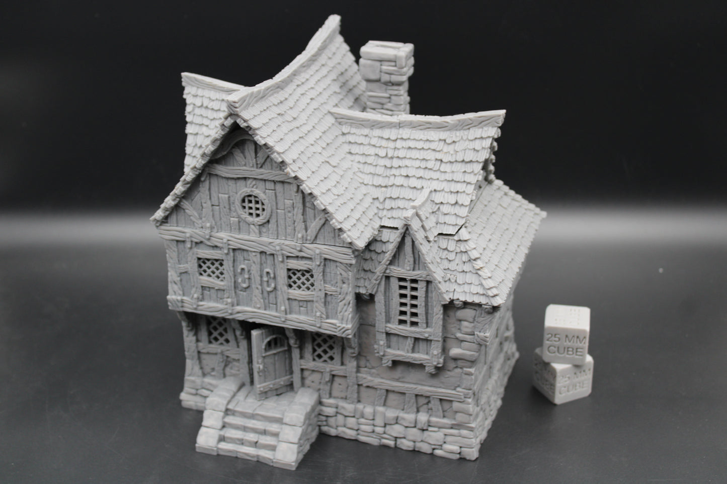 Tabletop Terrain Fantasy Upper Class Home Wood Roof Dnd RPG wargame skirmish 28-32mm