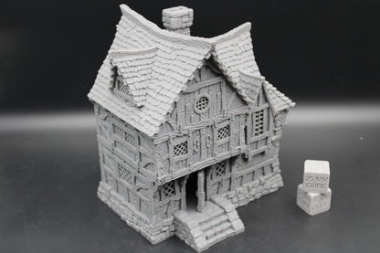 Tabletop Terrain Fantasy Upper Class Home Wood Roof Dnd RPG wargame skirmish 28-32mm