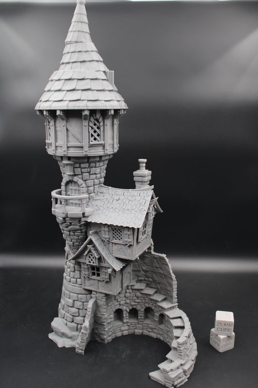 Tabletop Terrain Fantasy Mad Architect Wizard Spellcaster Tower Dnd RPG wargame skirmish 28mm