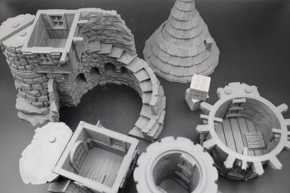 Tabletop Terrain Fantasy Mad Architect Wizard Spellcaster Tower Dnd RPG wargame skirmish 28mm