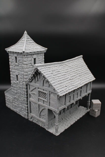Tabletop Terrain Barracks Tower House Dnd RPG wargame skirmish 28 32mm