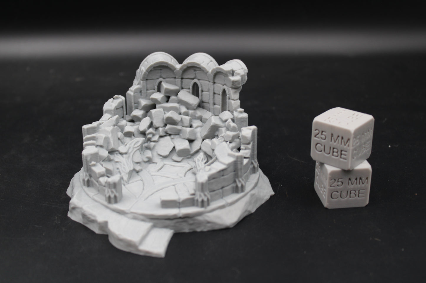 Tabletop Terrain Destroyed Library Ruin Elven Dnd RPG wargame skirmish 28mm