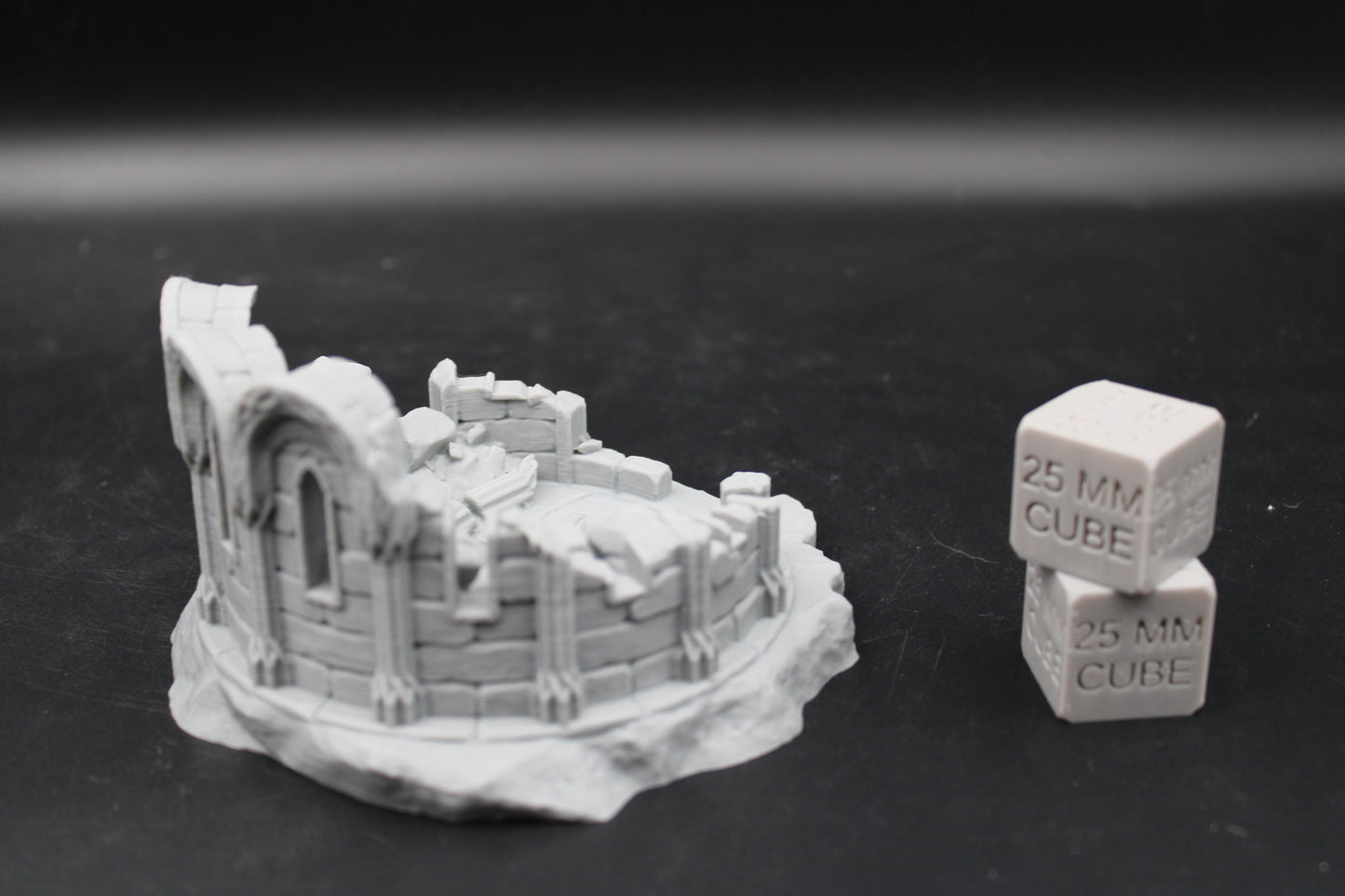 Tabletop Terrain Destroyed Library Ruin Elven Dnd RPG wargame skirmish 28mm