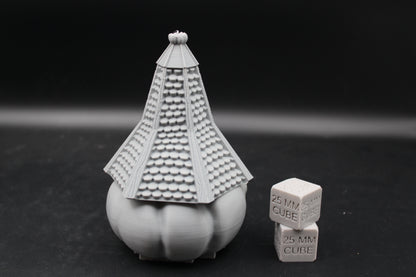 Tabletop Terrain Giant Pumpkin House Tall Roof 28mm skirmish rpg wargame