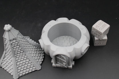 Tabletop Terrain Giant Pumpkin House Tall Roof 28mm skirmish rpg wargame