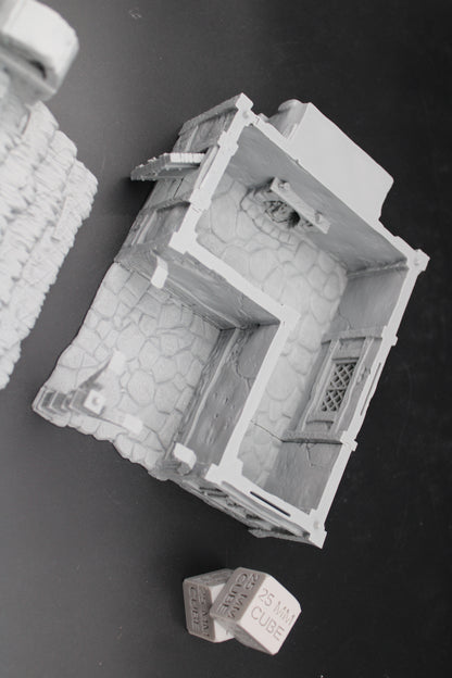 Tabletop Terrain Cottage Thatch Roof House Dnd RPG wargame skirmish 28mm