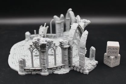 Tabletop Terrain Fantasy Town Plaza Temple Center Ruin Dnd RPG Wargame Skirmish 28mm