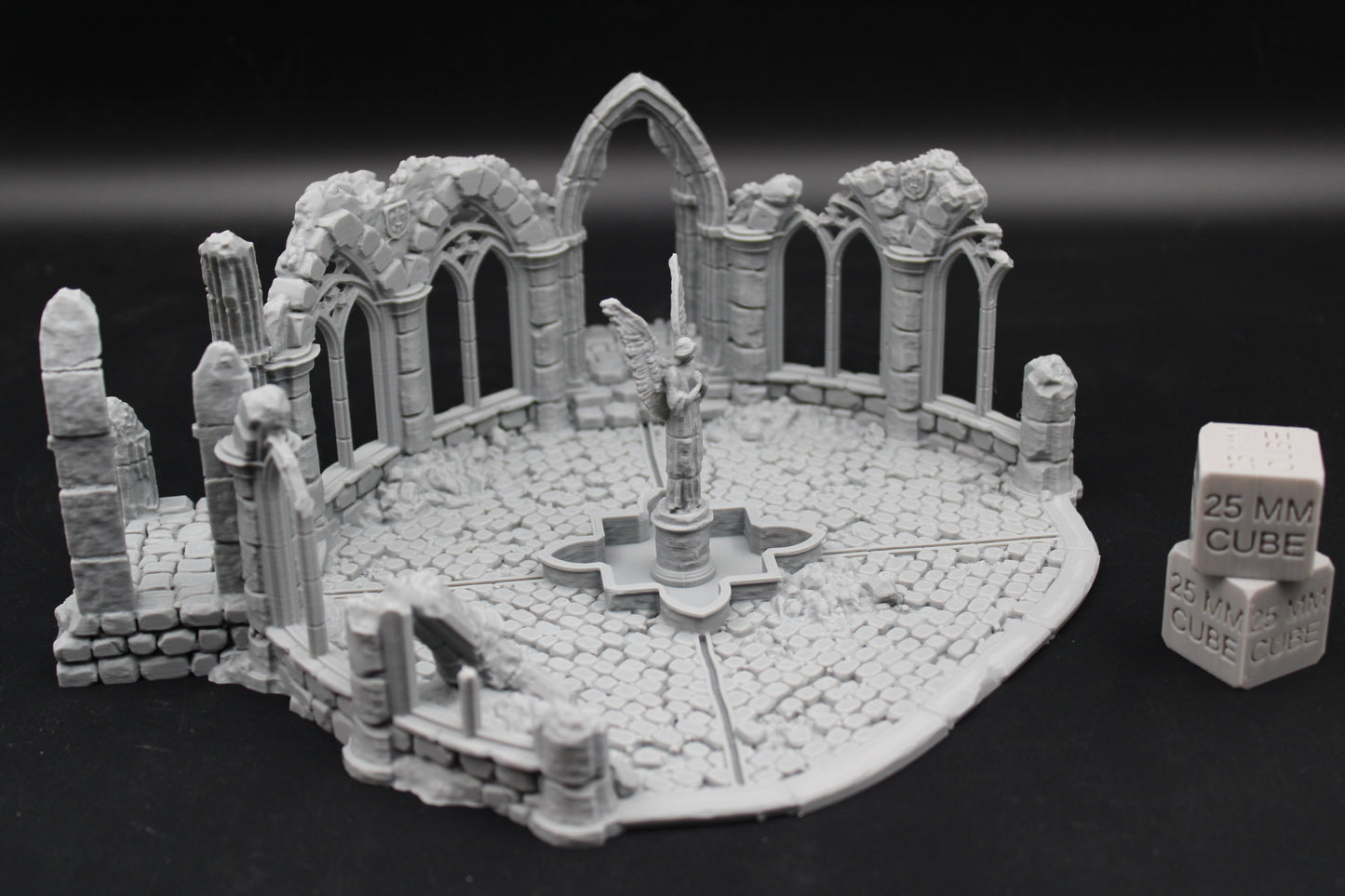Tabletop Terrain Fantasy Town Plaza Temple Center Ruin Dnd RPG Wargame Skirmish 28mm