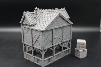 Tabletop Terrain Plaster Cob House 8of19 Town City Dnd RPG wargame skirmish 28-32mm