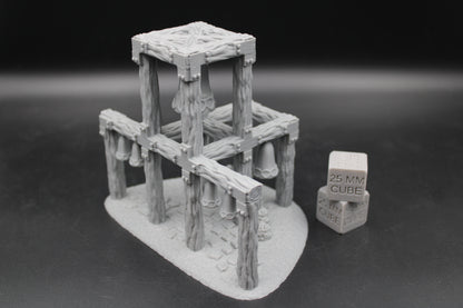 Tabletop Terrain Sacred Cursed Bell Tower Dnd RPG Wargame Skirmish 28-32mm