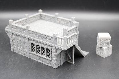 Tabletop Terrain Seaside Merchant Trader Shop Flat Roof Dnd Rpg Wargame Skirmish 28-32mm