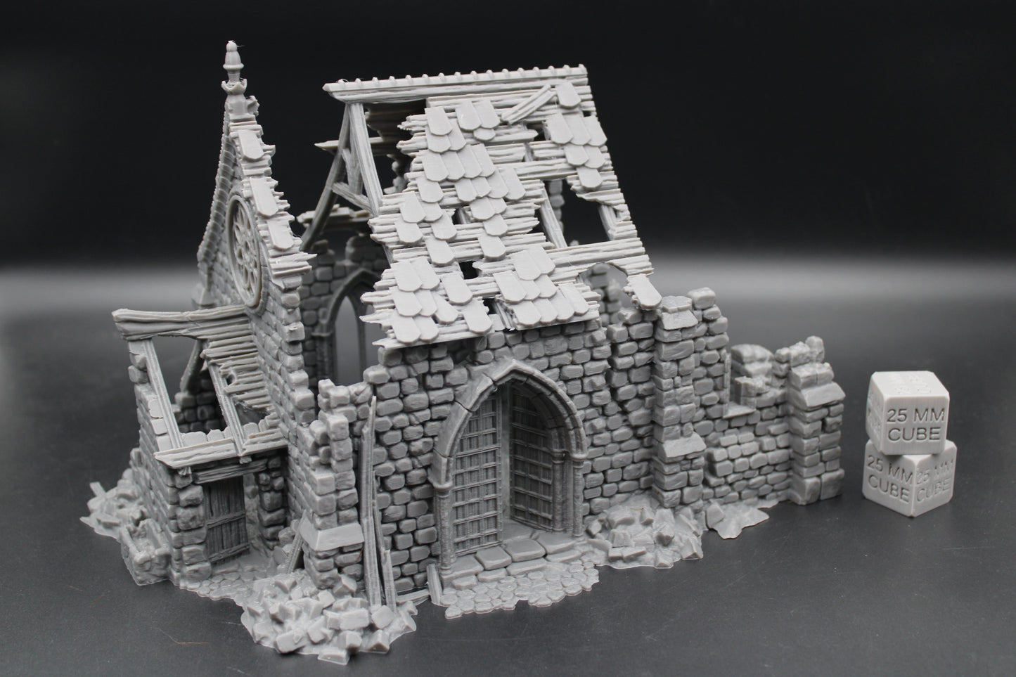 Tabletop Terrain Fantasy Temple Monastery Chapel Church Ruin Dnd RPG Wargame Skirmish