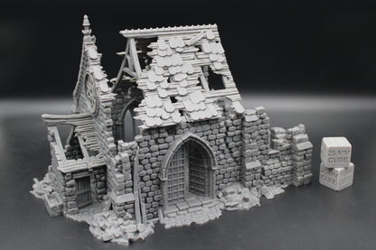 Tabletop Terrain Fantasy Temple Monastery Chapel Church Ruin Dnd RPG Wargame Skirmish