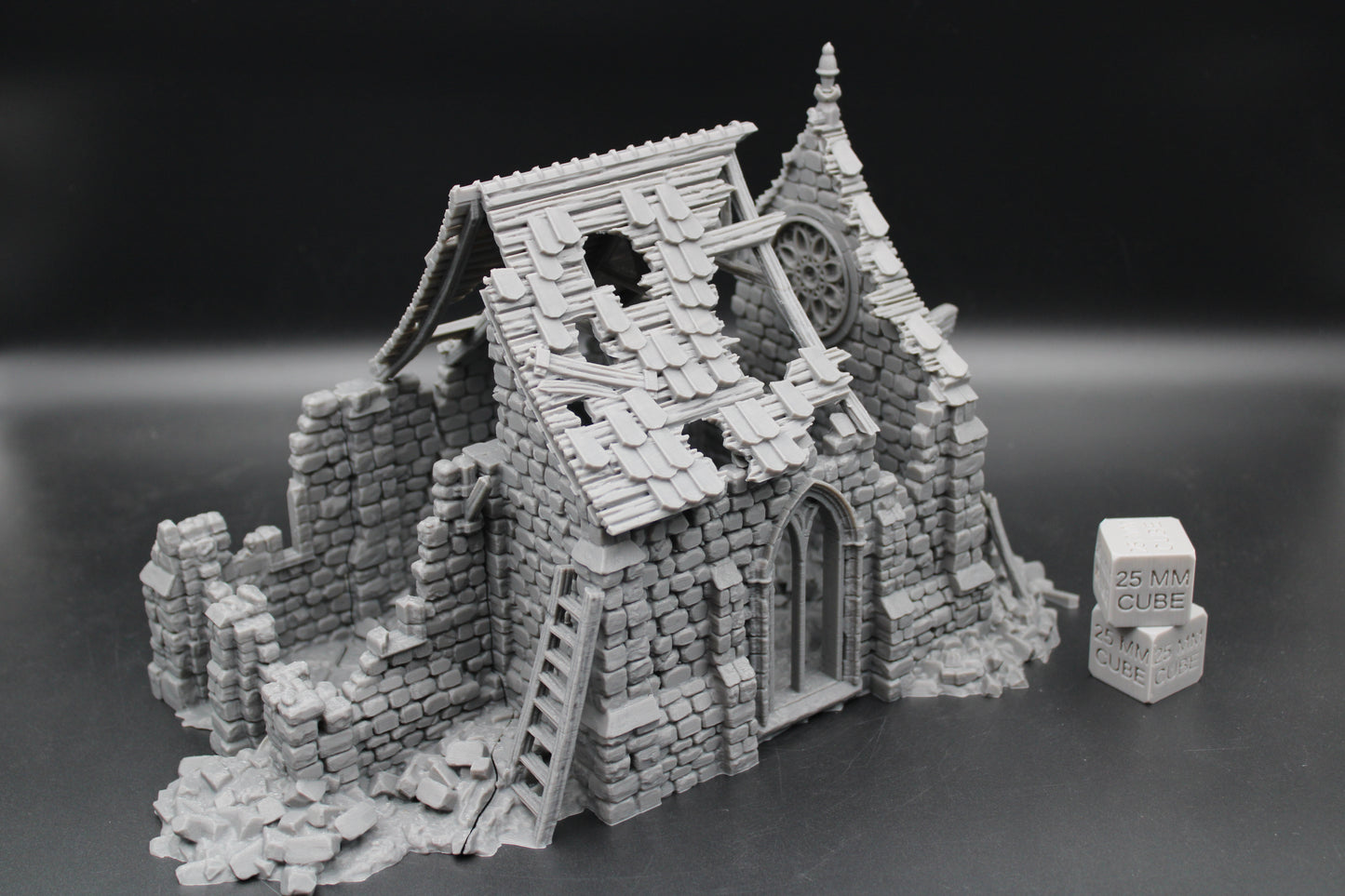 Tabletop Terrain Fantasy Temple Monastery Chapel Church Ruin Dnd RPG Wargame Skirmish