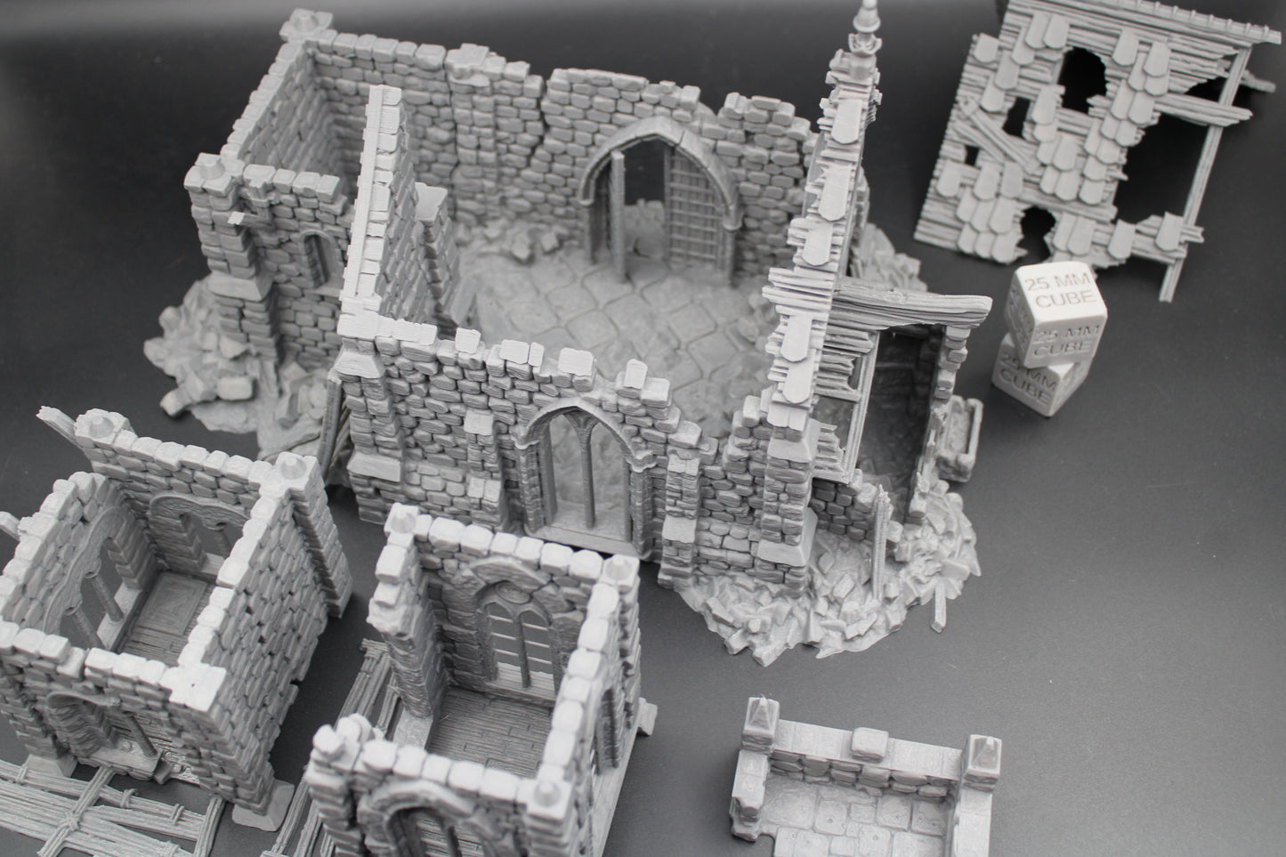 Tabletop Terrain Fantasy Temple Monastery Chapel Church Belltower Ruin Dnd RPG Wargame Skirmish