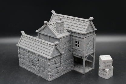 Tabletop Terrain Stone House 9of19 Town City Dnd RPG wargame skirmish 28-32mm