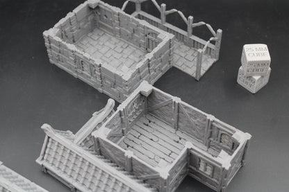 Tabletop Terrain Stone House 9of19 Town City Dnd RPG wargame skirmish 28-32mm