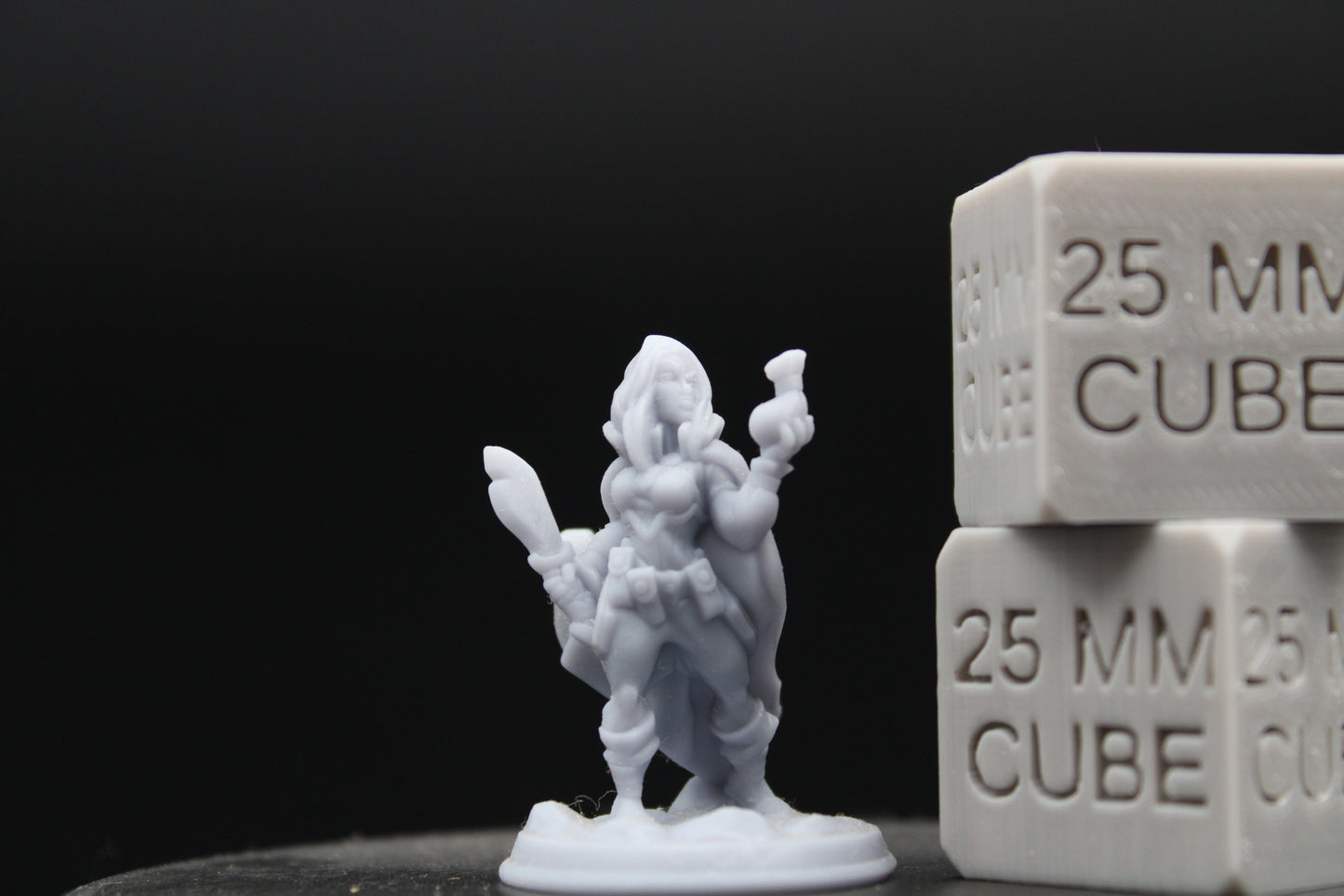 Rogue Female Thief Sword Coin Purse Loot Bag 32mm Miniature Dnd Skirmish