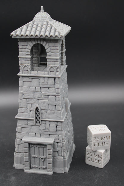 Tabletop Terrain Medieval Fantasy Signal Bell Tower Dnd RPG Wargame Skirmish 28mm