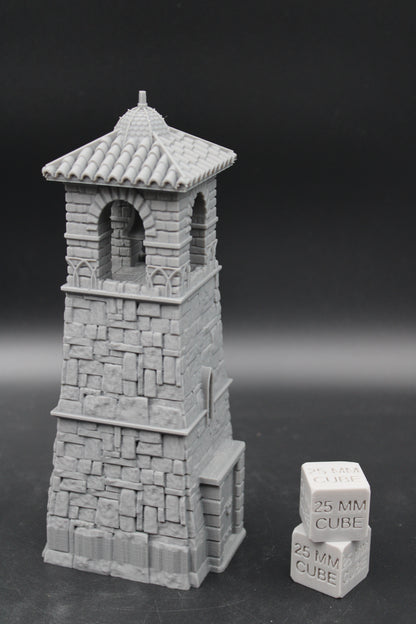 Tabletop Terrain Medieval Fantasy Signal Bell Tower Dnd RPG Wargame Skirmish 28mm