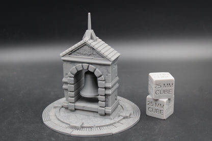 Tabletop Terrain Medieval Fantasy City Town Bell Monument Dnd RPG Wargame Skirmish 28mm