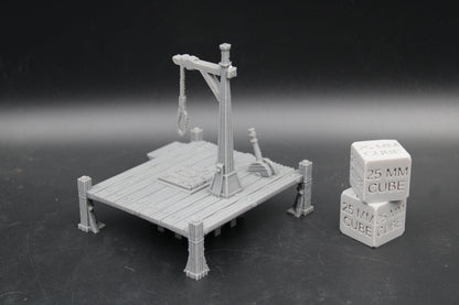 Tabletop Terrain Medieval Fantasy City Town Gallows Hangman Pole Dnd RPG Wargame Skirmish 28mm
