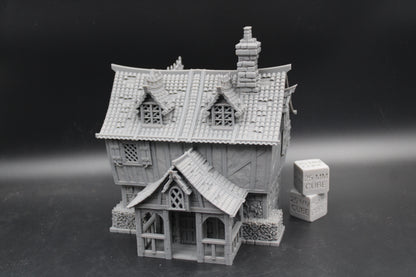 Tabletop Terrain Medieval Fantasy Hardwood Manor House Dnd RPG Wargame Skirmish 28mm