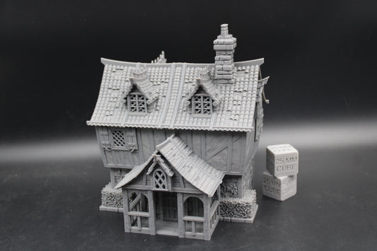 Tabletop Terrain Medieval Fantasy Hardwood Manor House Dnd RPG Wargame Skirmish 28mm