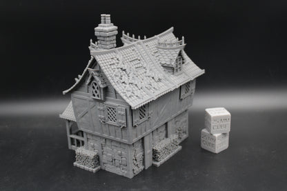 Tabletop Terrain Medieval Fantasy Hardwood Manor House Dnd RPG Wargame Skirmish 28mm