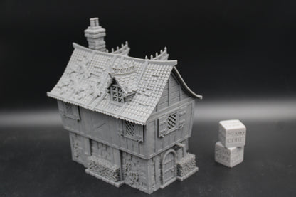 Tabletop Terrain Medieval Fantasy Hardwood Manor House Dnd RPG Wargame Skirmish 28mm