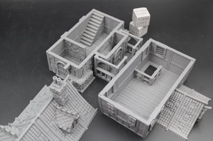 Tabletop Terrain Medieval Fantasy Hardwood Manor House Dnd RPG Wargame Skirmish 28mm