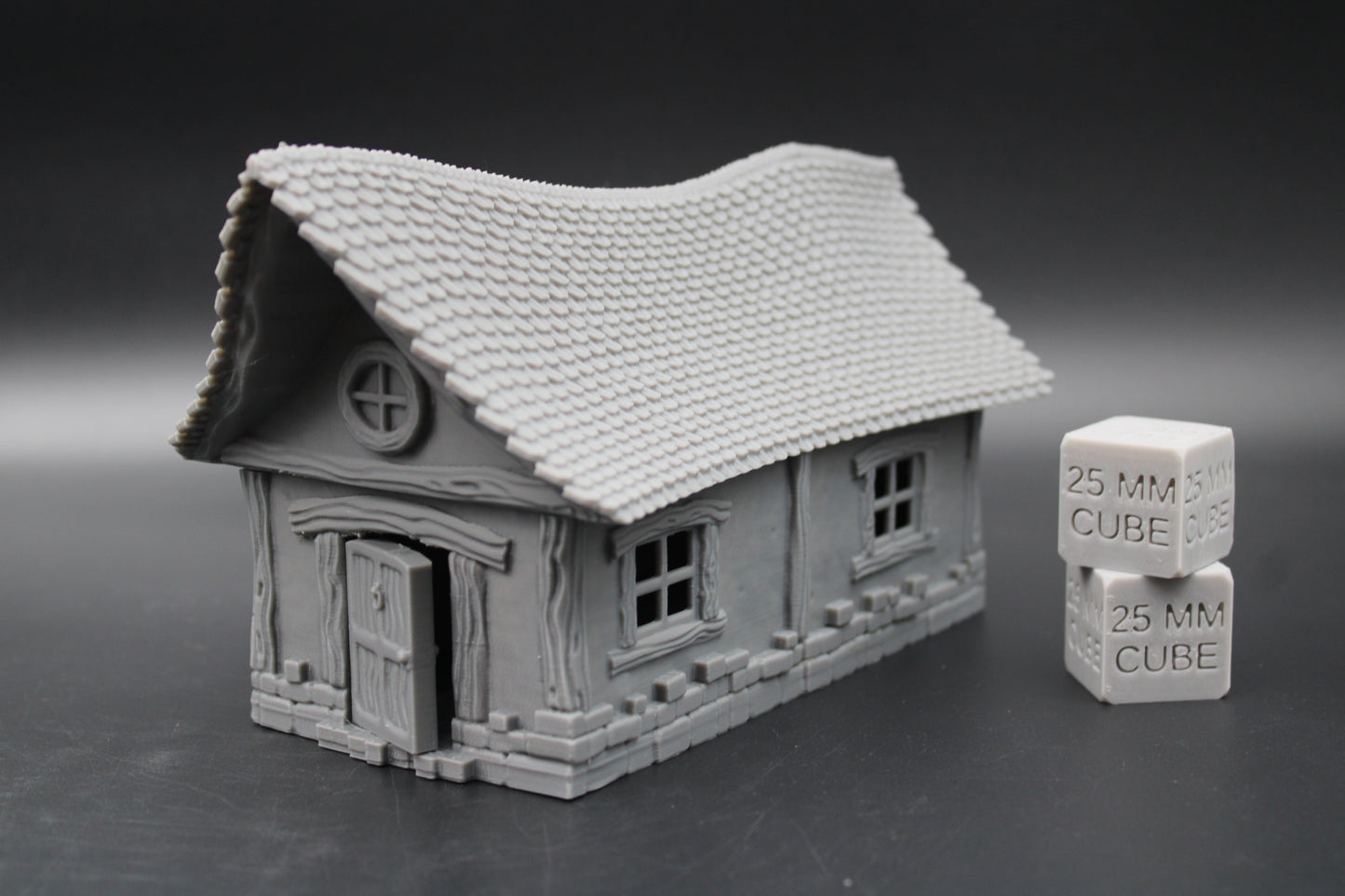 Tabletop Terrain Curved Roof Cottage Dnd RPG Wargame Skirmish 28mm