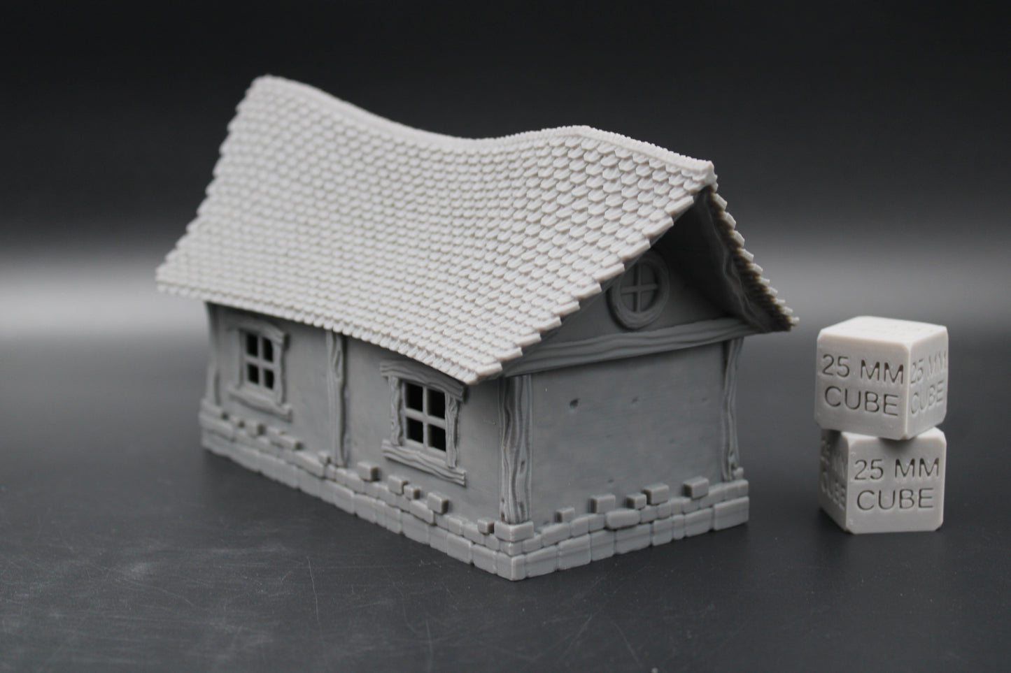 Tabletop Terrain Curved Roof Cottage Dnd RPG Wargame Skirmish 28mm