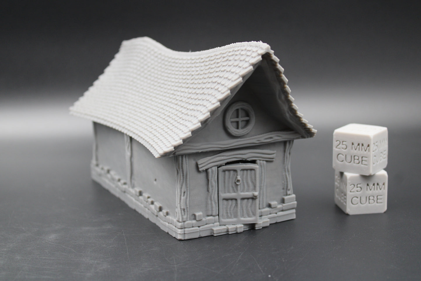 Tabletop Terrain Curved Roof Cottage Dnd RPG Wargame Skirmish 28mm