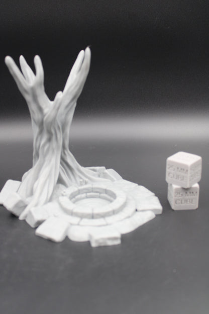 Tabletop Terrain Sacred Cursed Tree Gazing Scrying Pool Shrine Dnd Rpg Wargame Skirmish 28-32mm