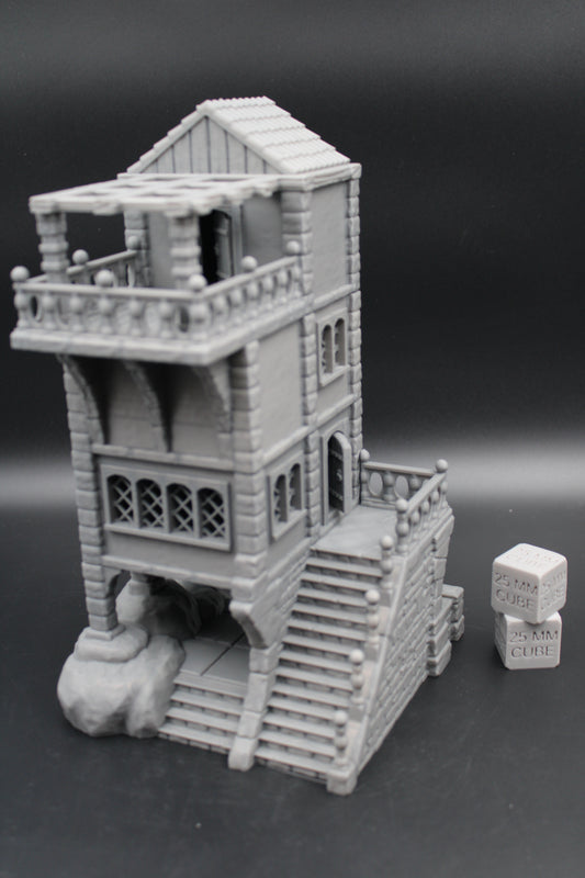 Tabletop Terrain Seaside Cliffside Pergola Roof House Dnd Rpg Wargame Skirmish 28-32mm