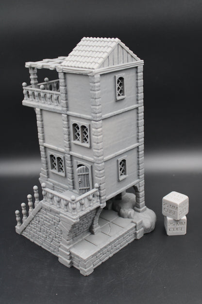 Tabletop Terrain Seaside Cliffside Pergola Roof House Dnd Rpg Wargame Skirmish 28-32mm