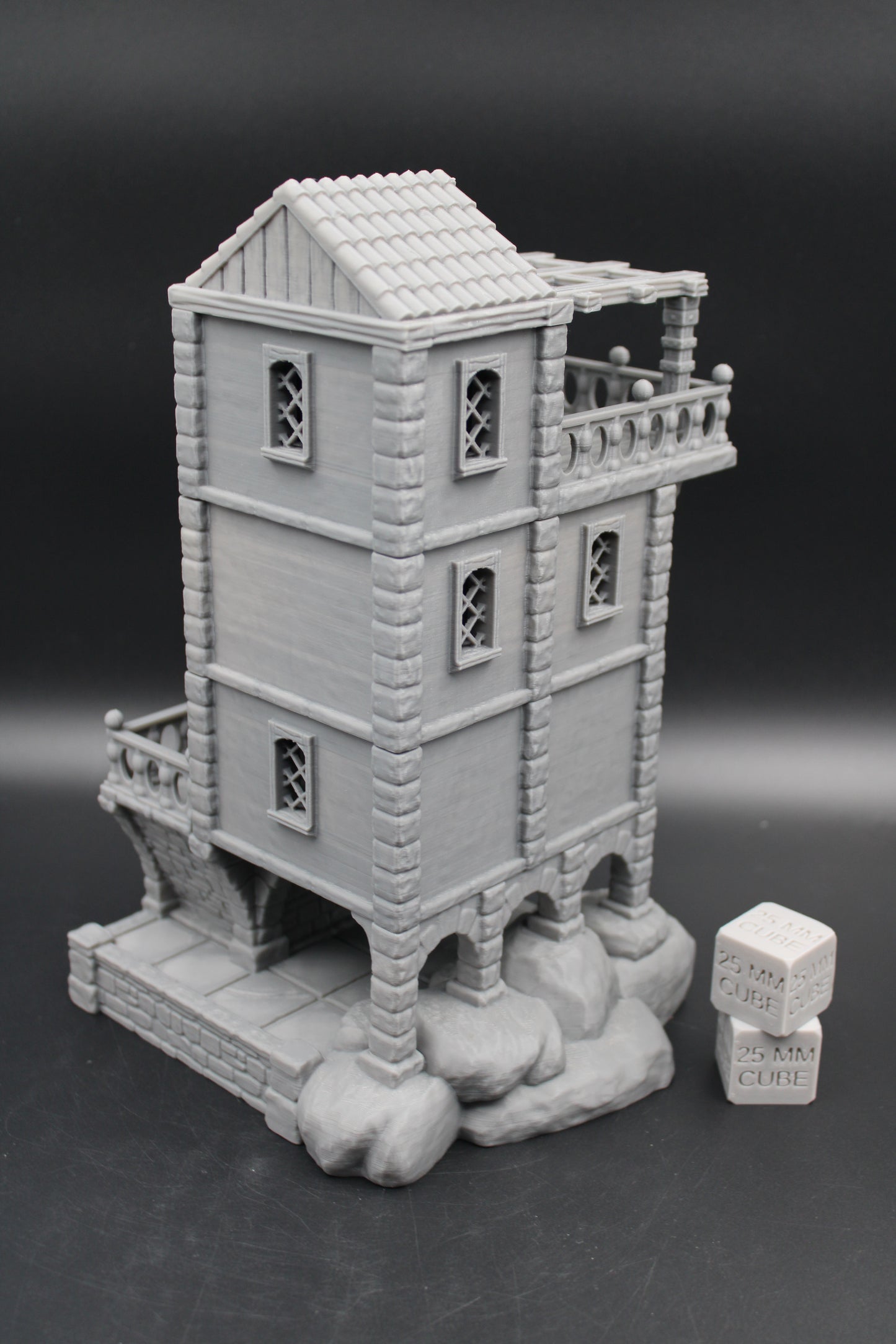 Tabletop Terrain Seaside Cliffside Pergola Roof House Dnd Rpg Wargame Skirmish 28-32mm