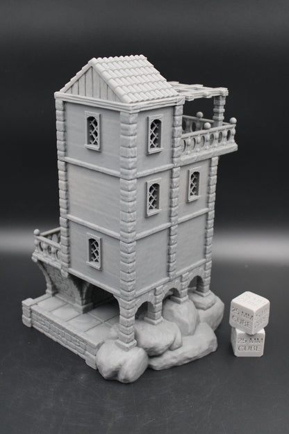 Tabletop Terrain Seaside Cliffside Pergola Roof House Dnd Rpg Wargame Skirmish 28-32mm