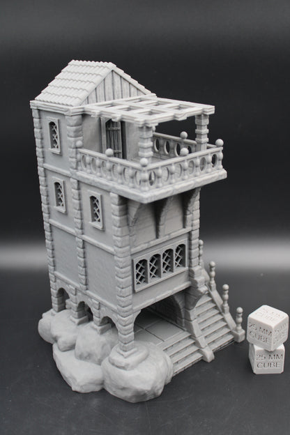 Tabletop Terrain Seaside Cliffside Pergola Roof House Dnd Rpg Wargame Skirmish 28-32mm