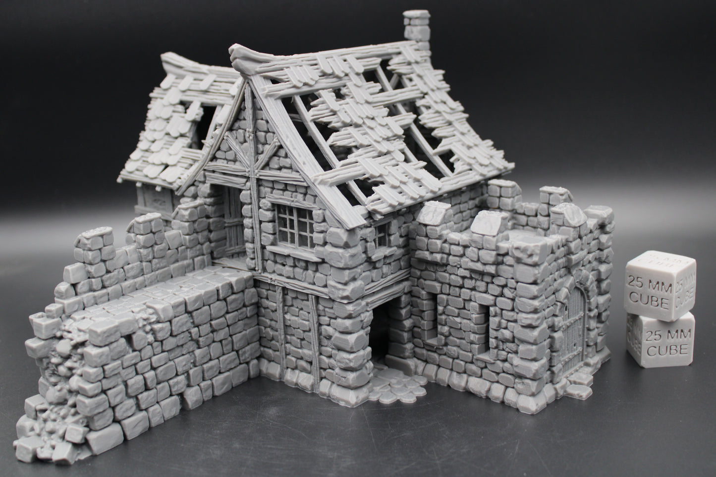 Tabletop Terrain Fantasy Barracks Guard House Ruin Dnd RPG Wargame Skirmish