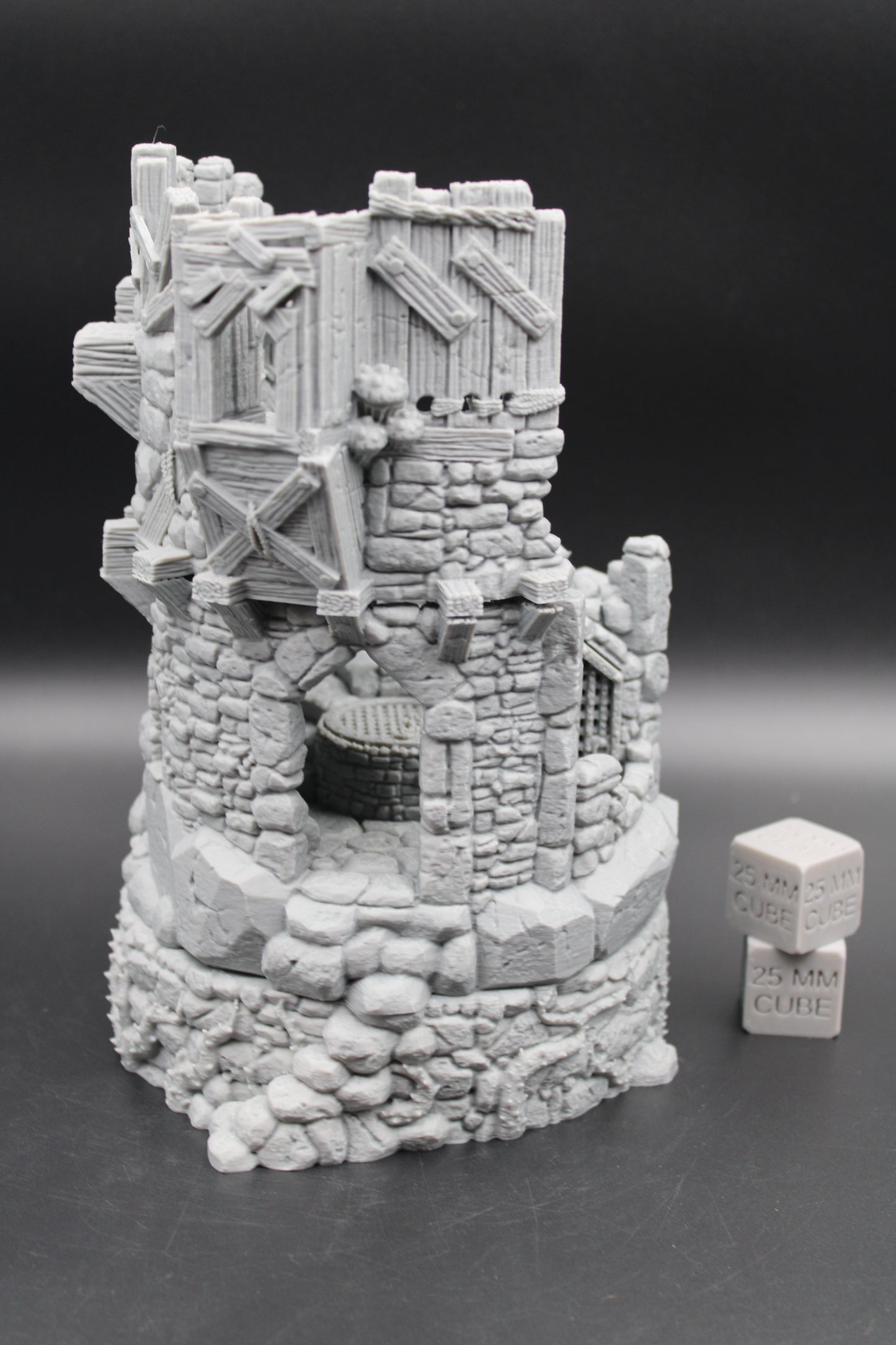 Tabletop Terrain Tower Ruin with Crypt Ossuary Dnd Rpg Skirmish Wargame 28mm