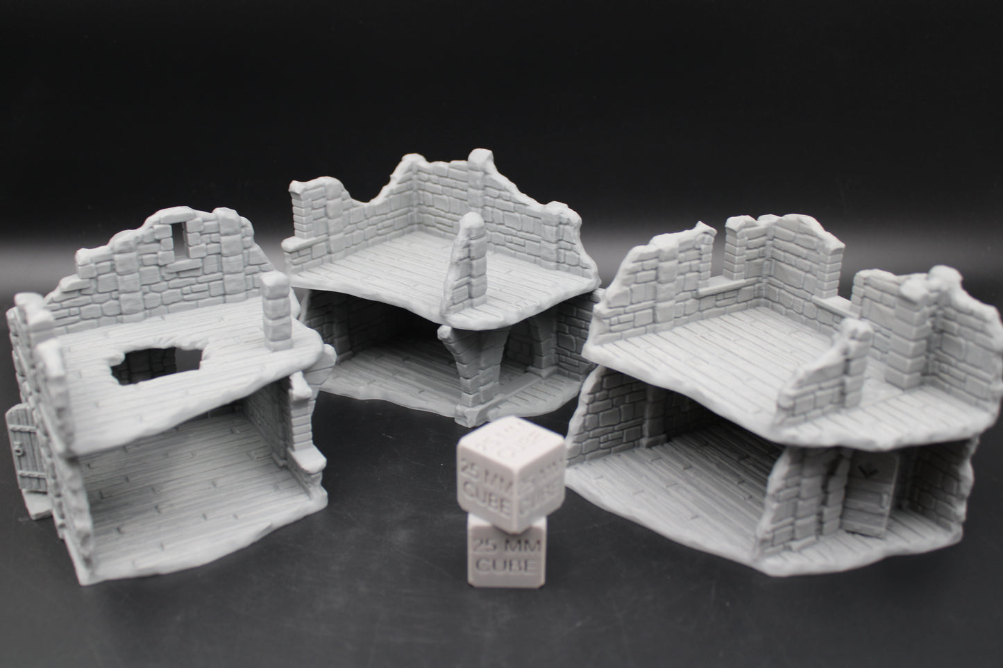 Tabletop Terrain Seaside Modular Ruins Set of 3 Dnd Rpg Wargame Skirmish 28-32mm