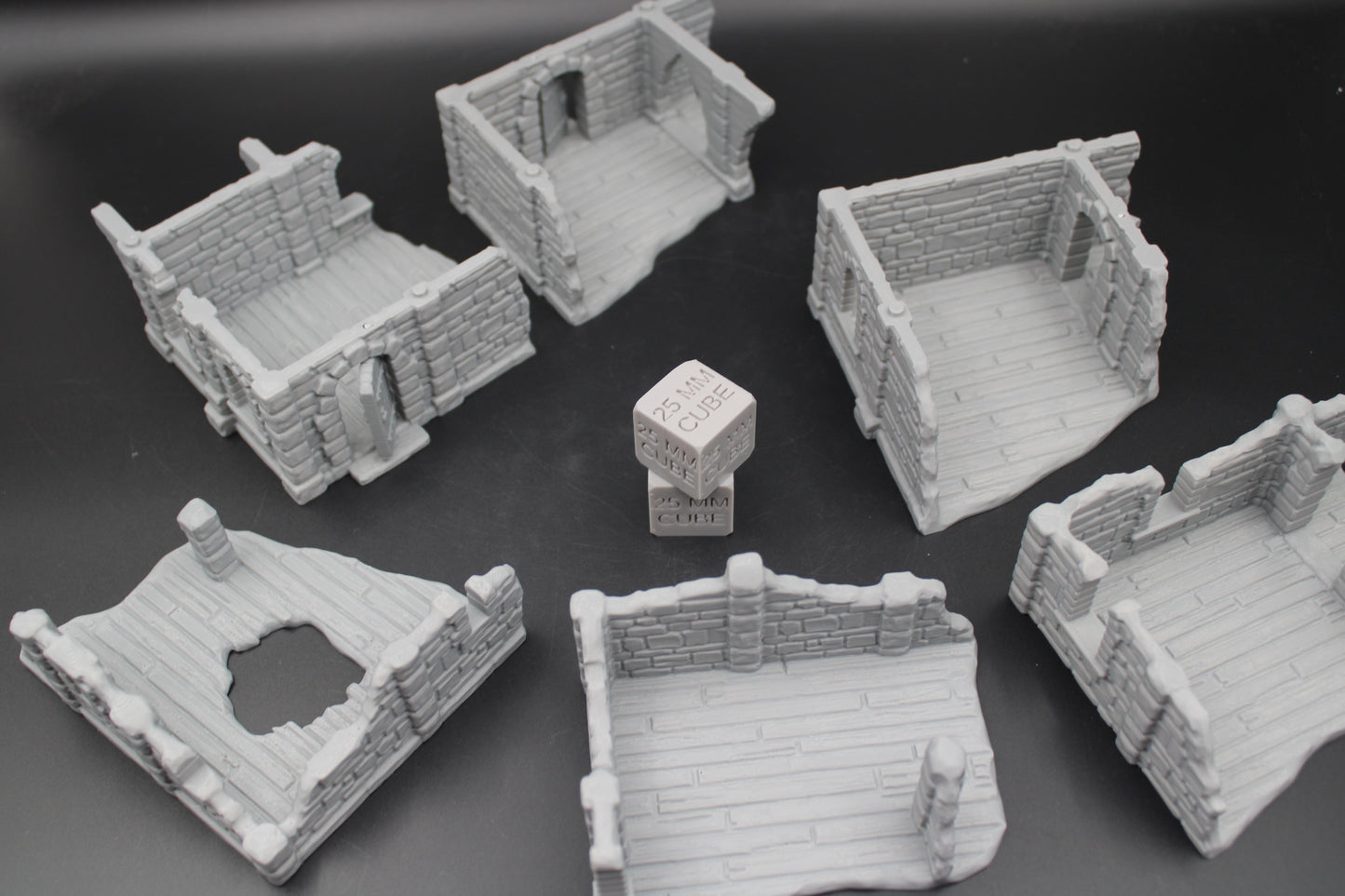 Tabletop Terrain Seaside Modular Ruins Set of 3 Dnd Rpg Wargame Skirmish 28-32mm
