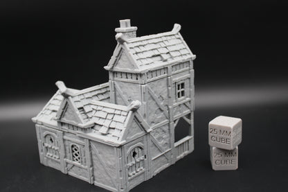Tabletop Terrain Plaster Cob House 11of19 Town City Dnd RPG wargame skirmish 28-32mm