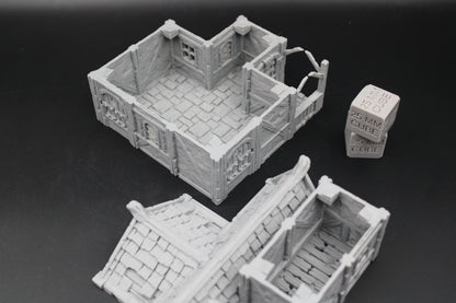 Tabletop Terrain Plaster Cob House 11of19 Town City Dnd RPG wargame skirmish 28-32mm