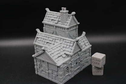 Tabletop Terrain Stone House 11of19 Town City Dnd RPG wargame skirmish 28-32mm