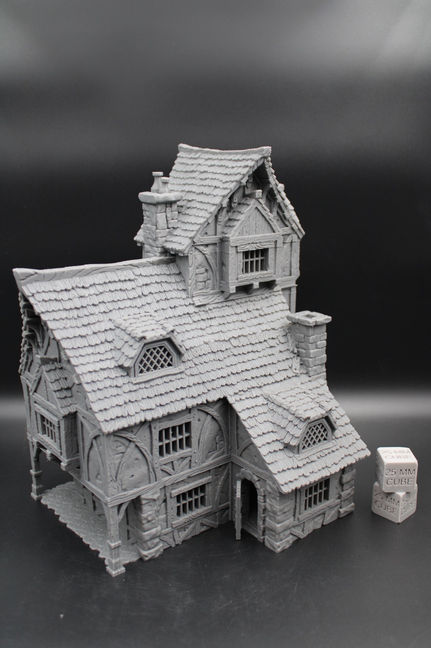 Tabletop Terrain 4 story Medieval Mansion Dnd RPG wargame skirmish 28mm
