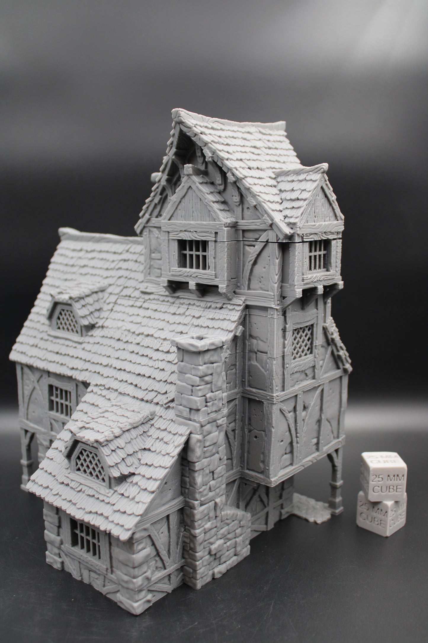 Tabletop Terrain 4 story Medieval Mansion Dnd RPG wargame skirmish 28mm